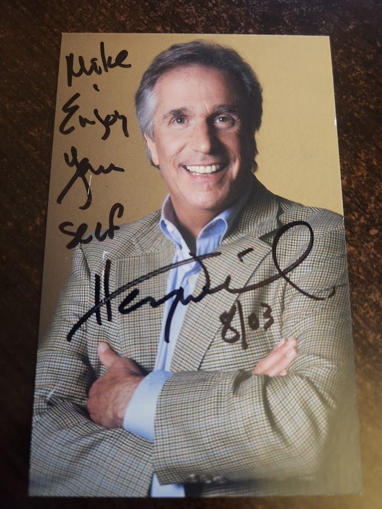 Henry Winkler Signed Autographed 3.5×5.5 Photo Actor Happy Days Fonzie