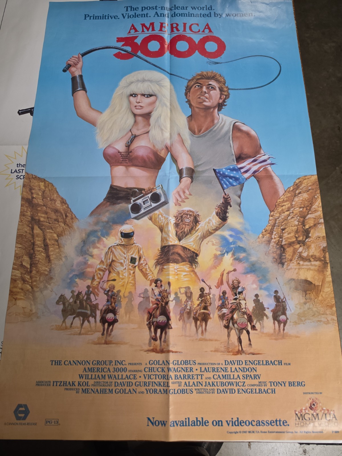 AMERICA 3000 (1986) Movie Poster MGM/UA Sci Fi Post Apocalypse Comedy Action