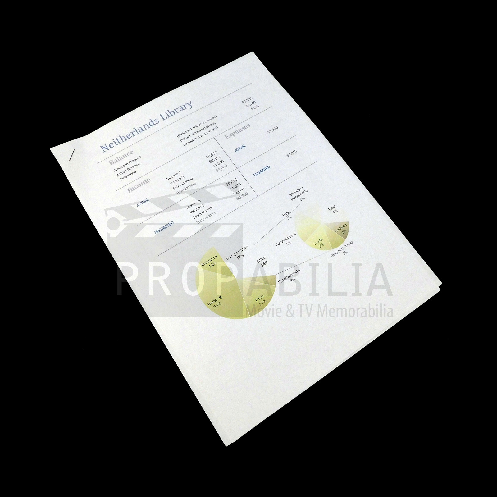 THE MAGICIANS Neitherlands Paperwork Series Prop (0310-8054)