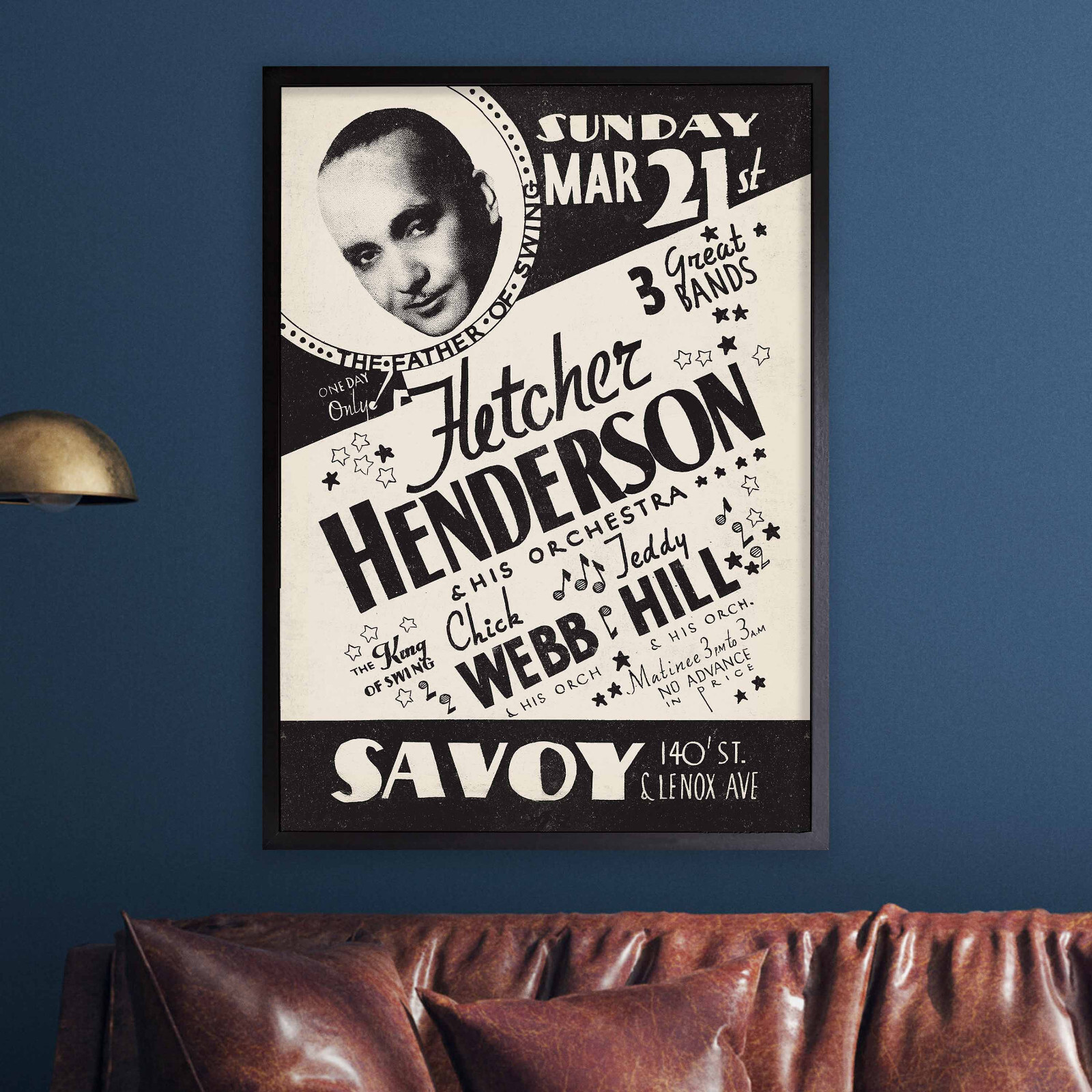 Fletcher Henderson – Chick Webb jazz poster – Savoy Ballroom – Harlem – 1937