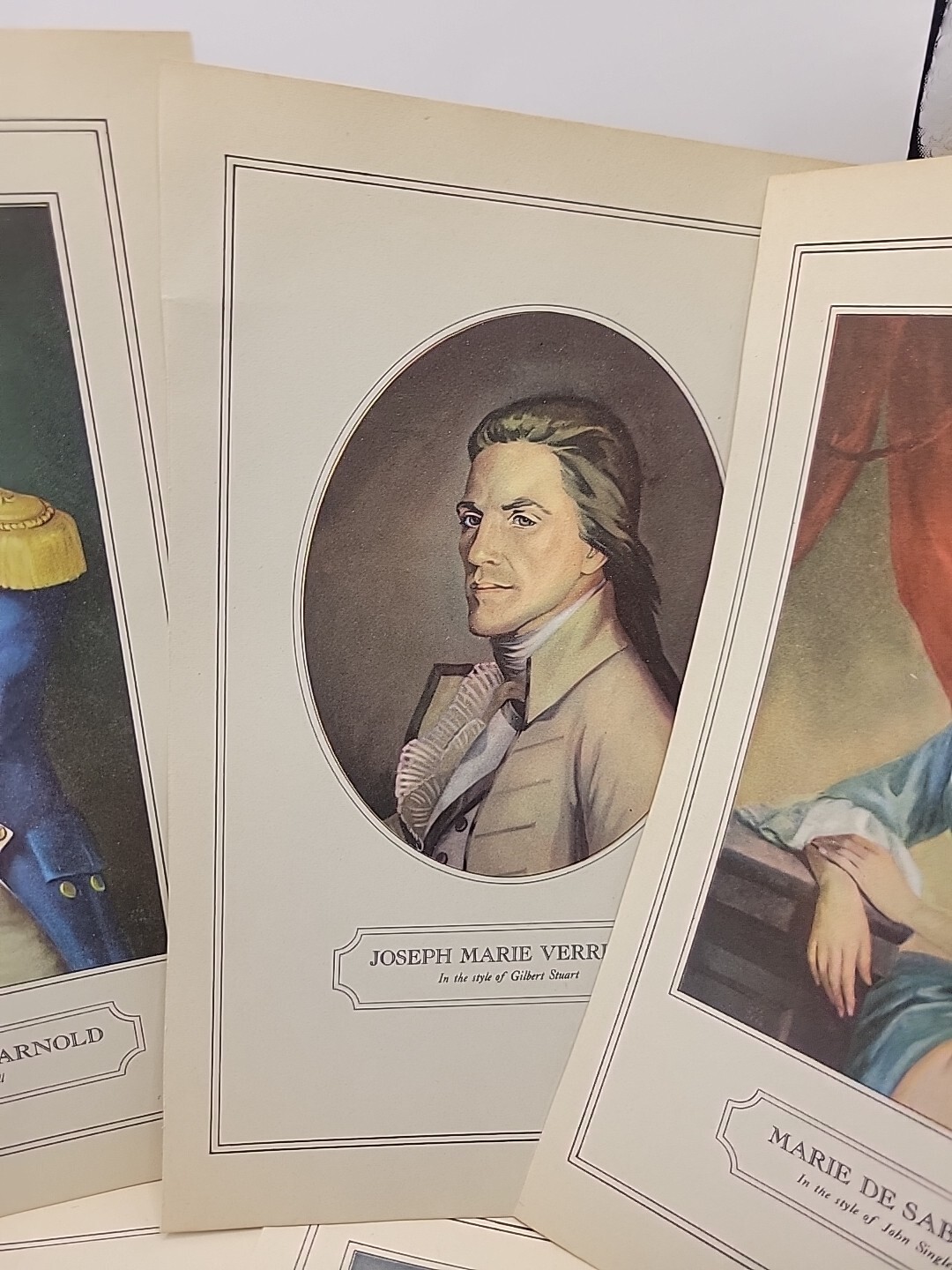 Antique Vintage Ephemera Revolutionary War Portraits 8×5 Northern Army 1776 Blue