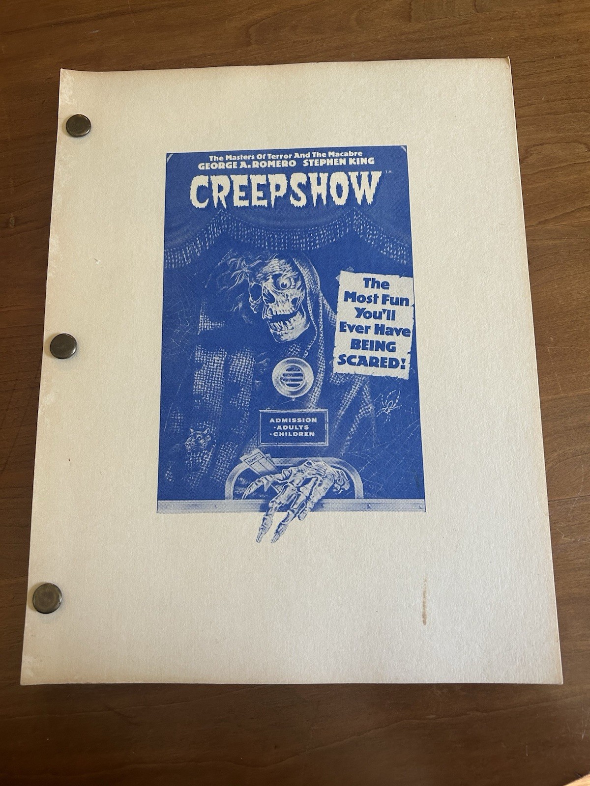 Creepshow: A Screenplay by Stephen King (1979, First Draft)