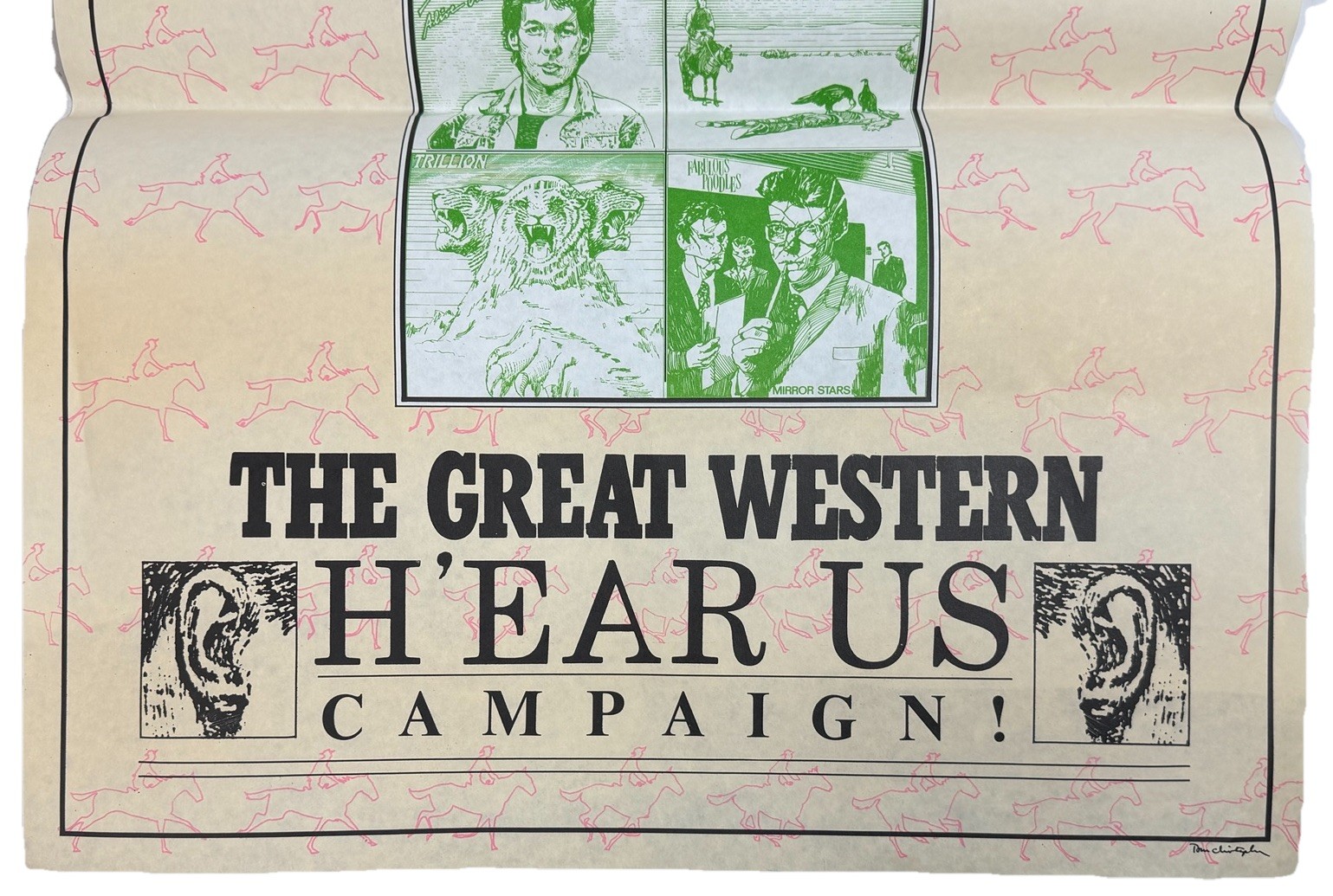 CBS Records The Great Western H’ear Us Campaign Poster The Clash Steve Forbert