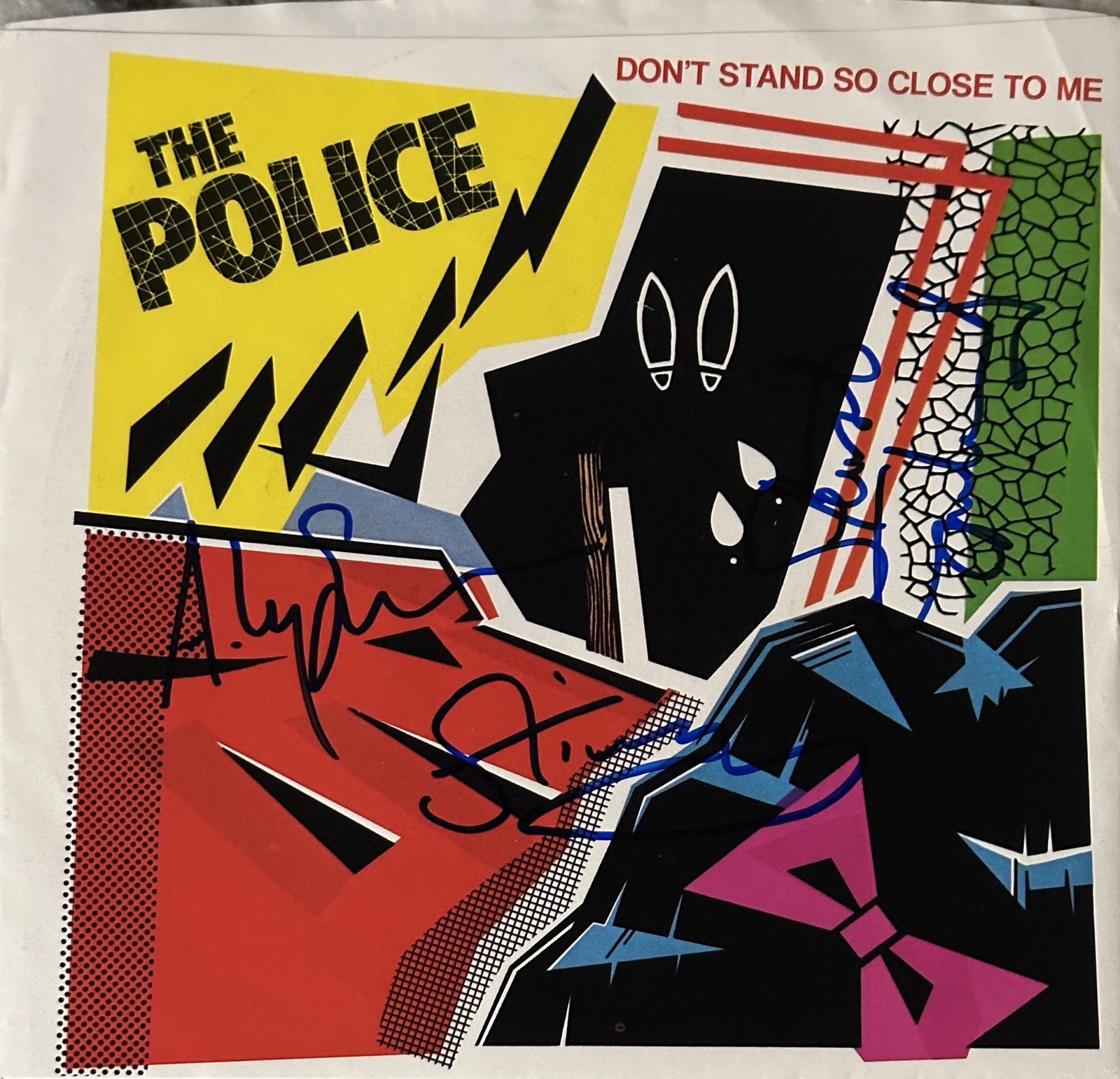 THE POLICE Signed 45rpm DON’T STAND SO CLOSE TO ME Record..BY ALL 3..COA