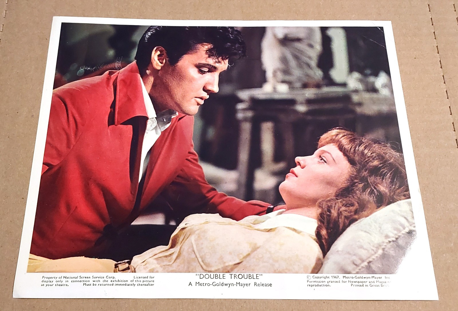 ORIGINAL 1968 ELVIS PRESLEY “Double Trouble” 8 X 10 IN. MGM MOVIE UK LOBBY CARD