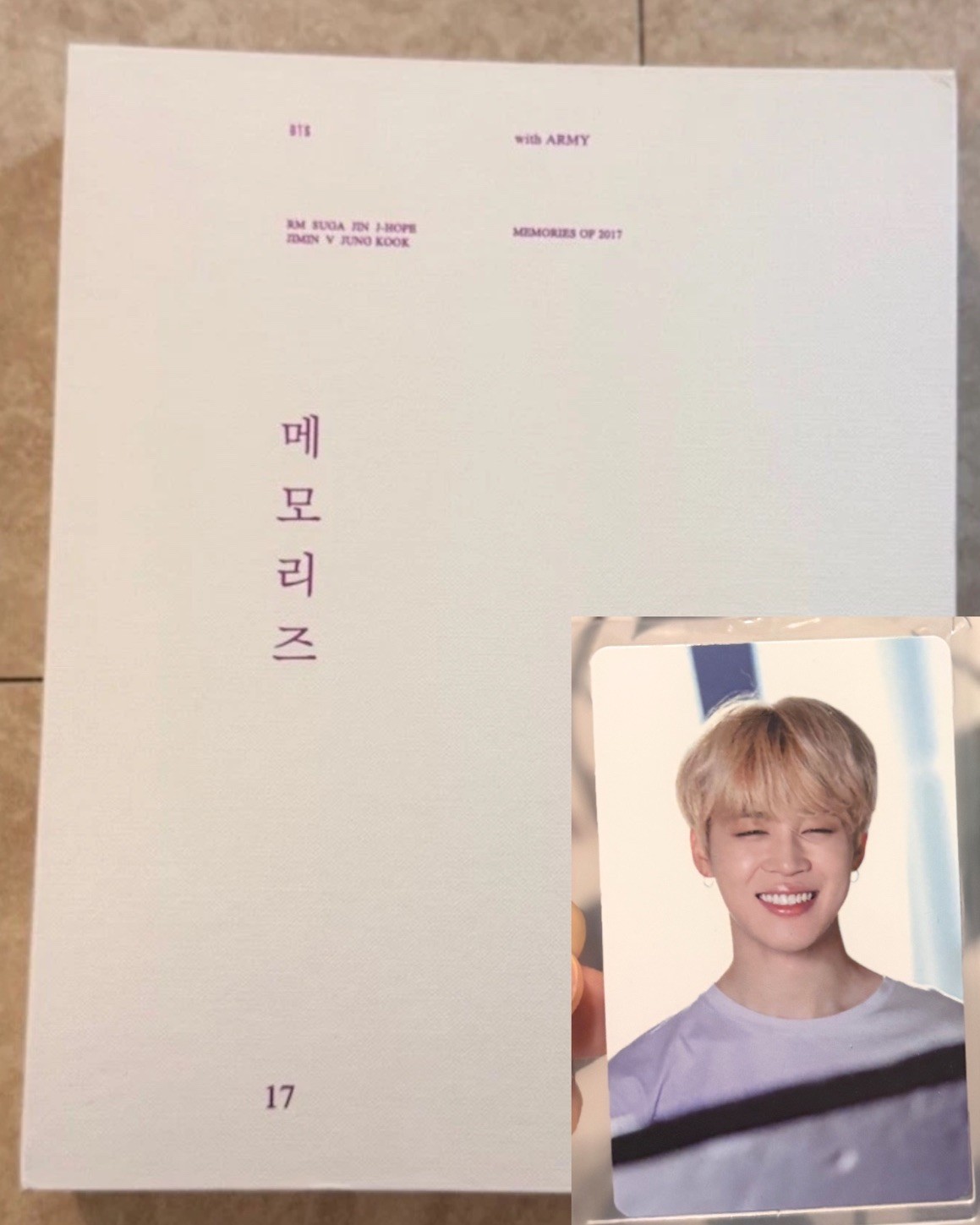 BTS Jimin Official Memories 2017 Full Set 5 DVD Photobook Photocard Bangtan OOP