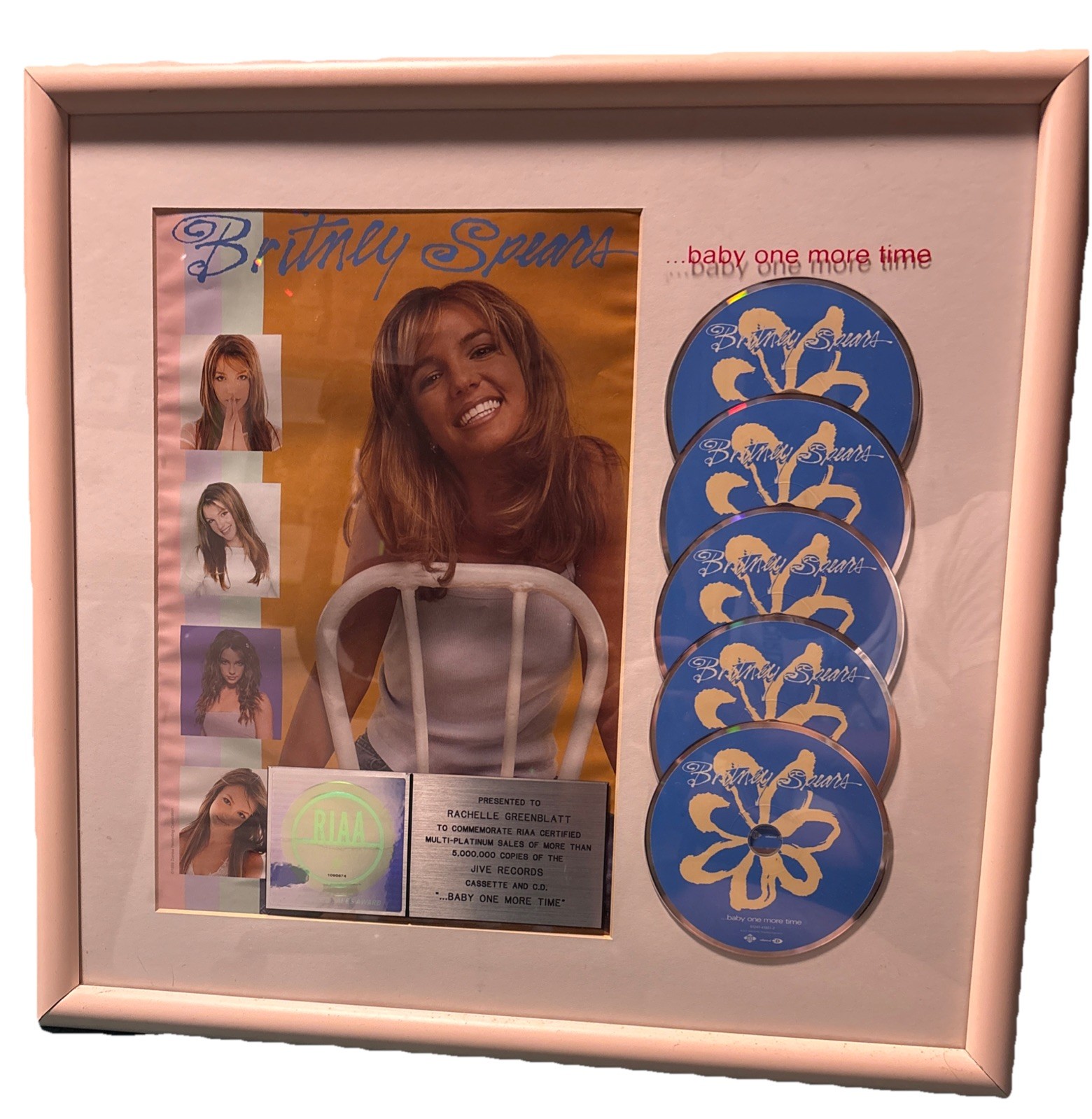 Britney Spears – …Baby One More Time RIAA Multi-Platinum Award (Framed)