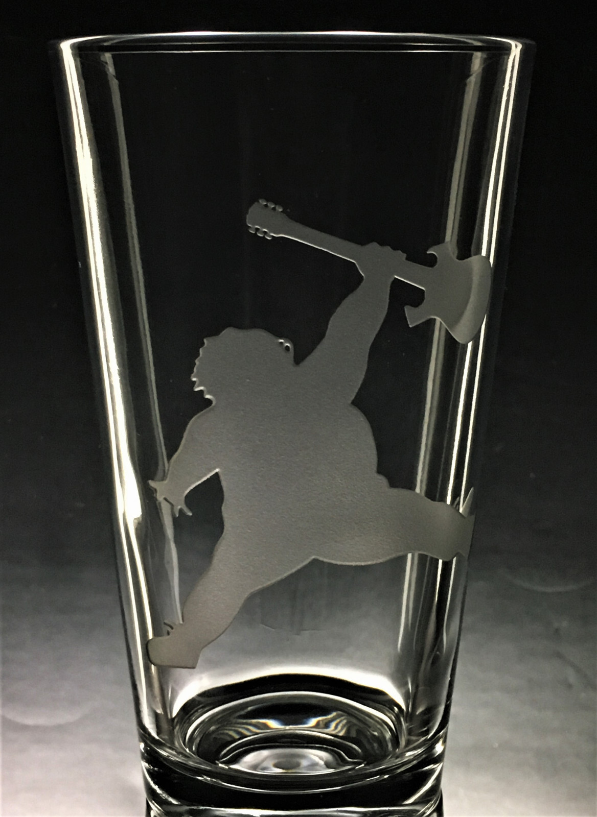 Sandblasted 16oz Jerry Garcia ~AIR GARCIA~ pint glass ~GRATEFUL DEAD~ JGB