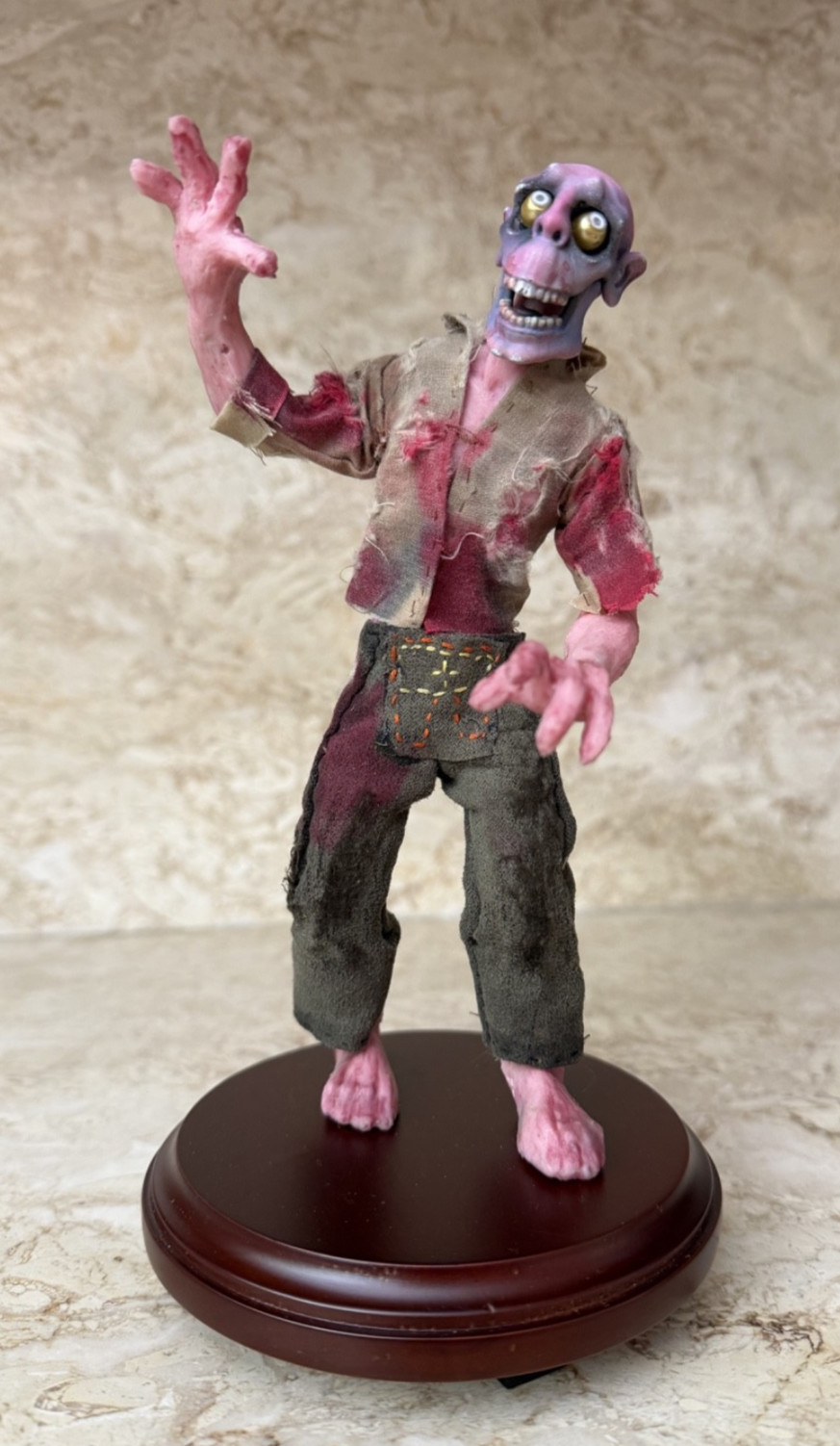 HOUSE OF MONSTERS Goat-Eating Zombie STOP-MOTION PUPPET ScreenUsed ONE OF A KIND