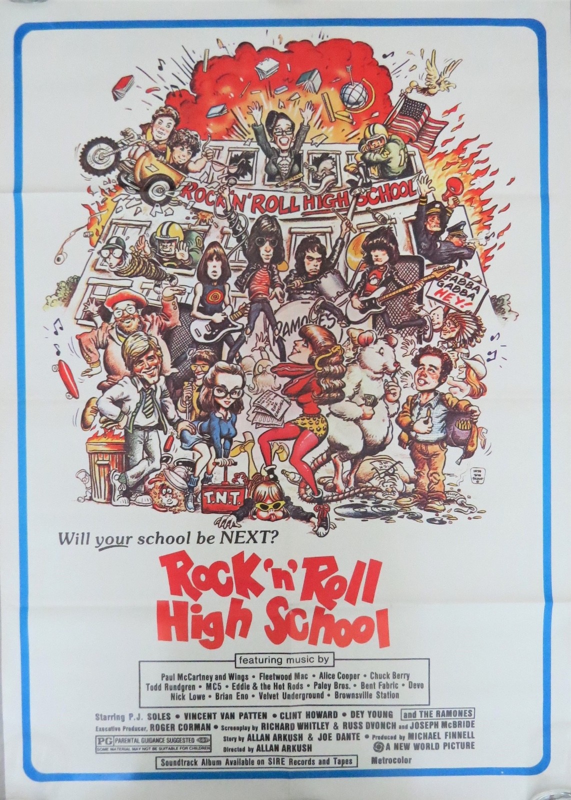 Movie Poster Rock ‘n’ Roll High School “THE RAMONES”