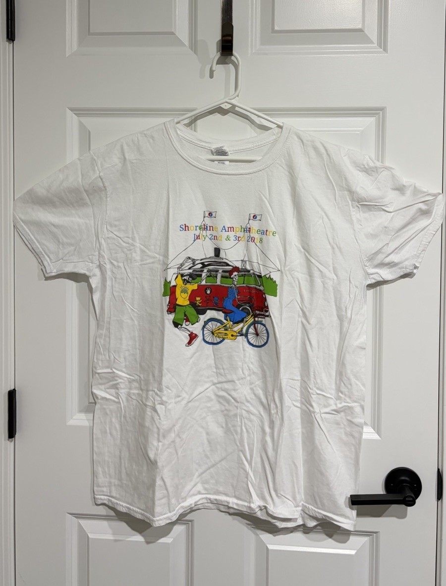 Phish Shoreline Amphitheatre 2018 Tour T Shirt XL July 2 & 3 Gildan Softstyle