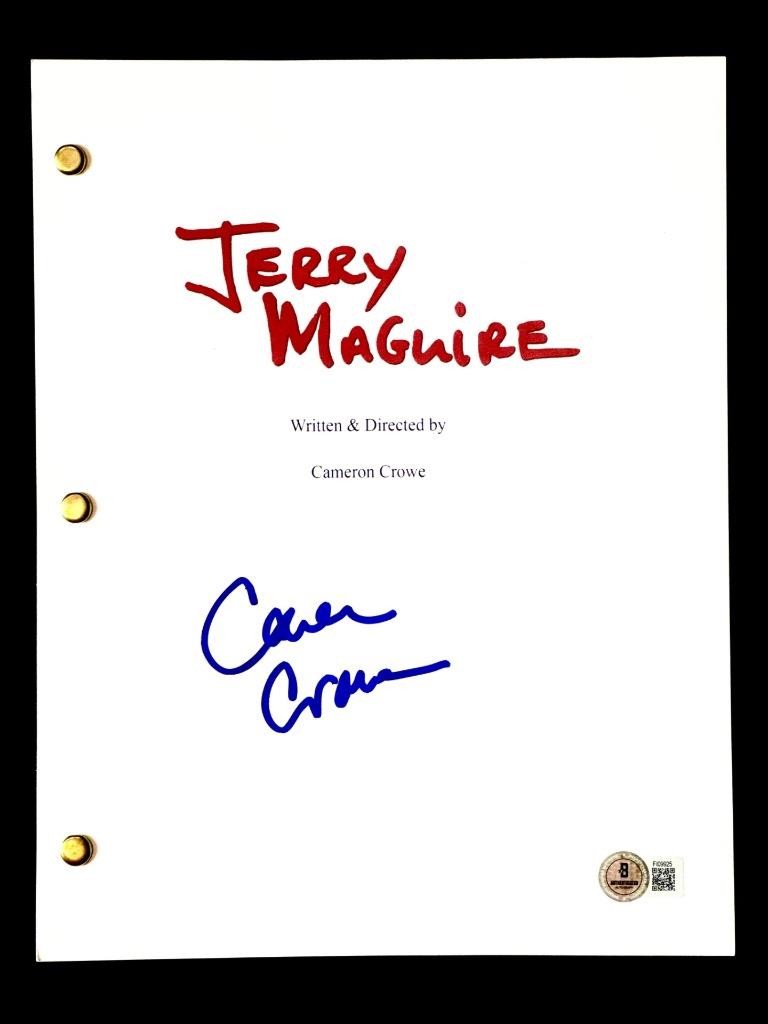Cameron Crowe signed Jerry Maguire script autograph ~ Beckett BAS