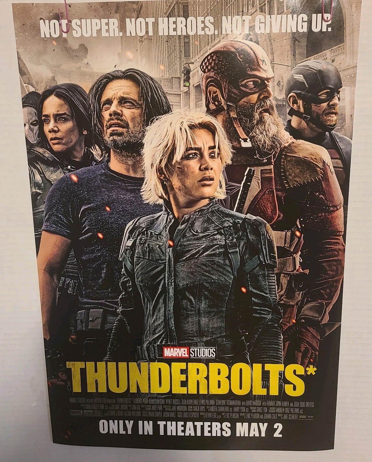 ORIGINAL MARVEL THUNDERBOLTS* ONE SHEET REGAL MOVIE POSTER 2025 NEW AVENGERS