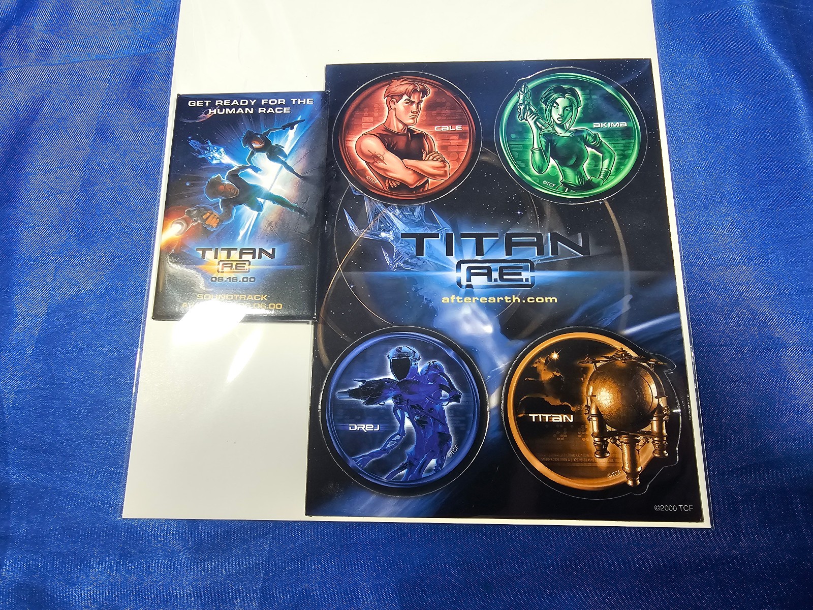 Titan A.E. Movie Promo Magnet Sheet & Pin (Badge Button)