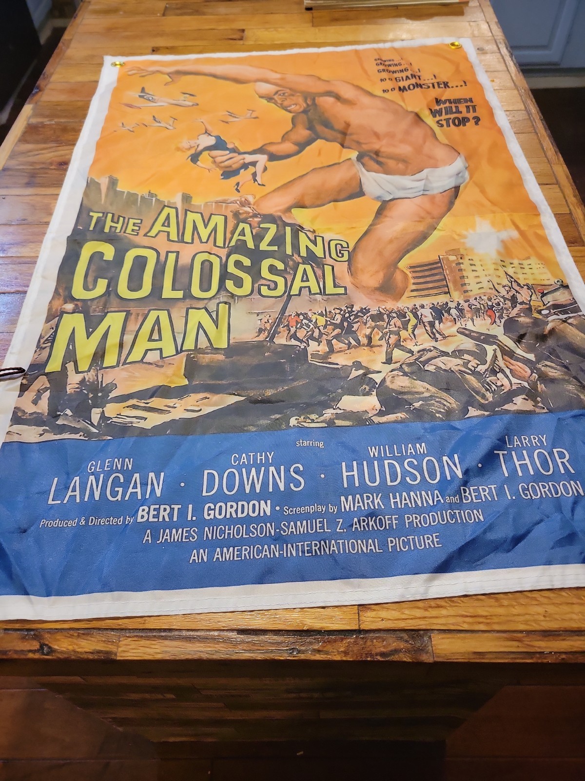 Vintage Style The Amazing Colossal Man Movie Poster Polyester Banner Sign…