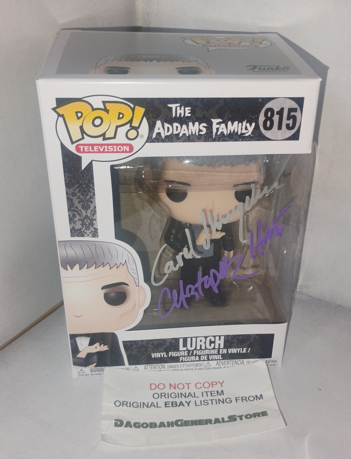Carel Struycken Christopher Hart Hand Signed Funko Pop JSA COA Lurch NO TARIFFS