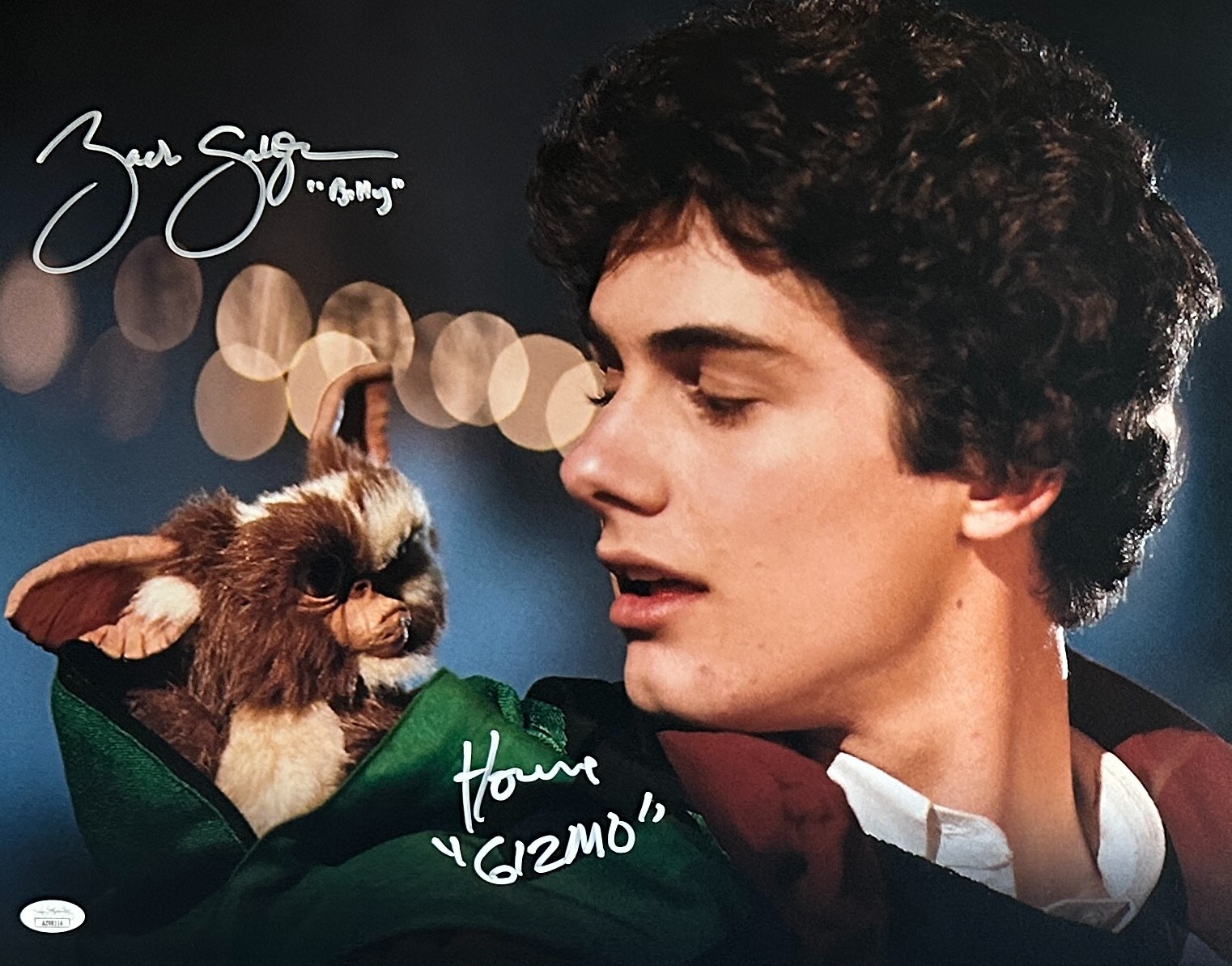 Howie Mandel Zach Galligan double signed inscribed 16×20 photo Gremlins JSA COA