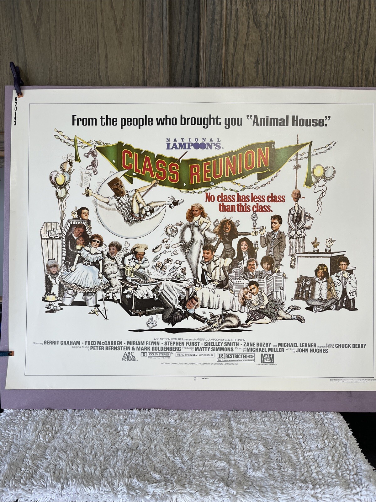 Original 1982 National Lampoon’s “Class Reunion “ Half Sheet Movie Poster 22x 28