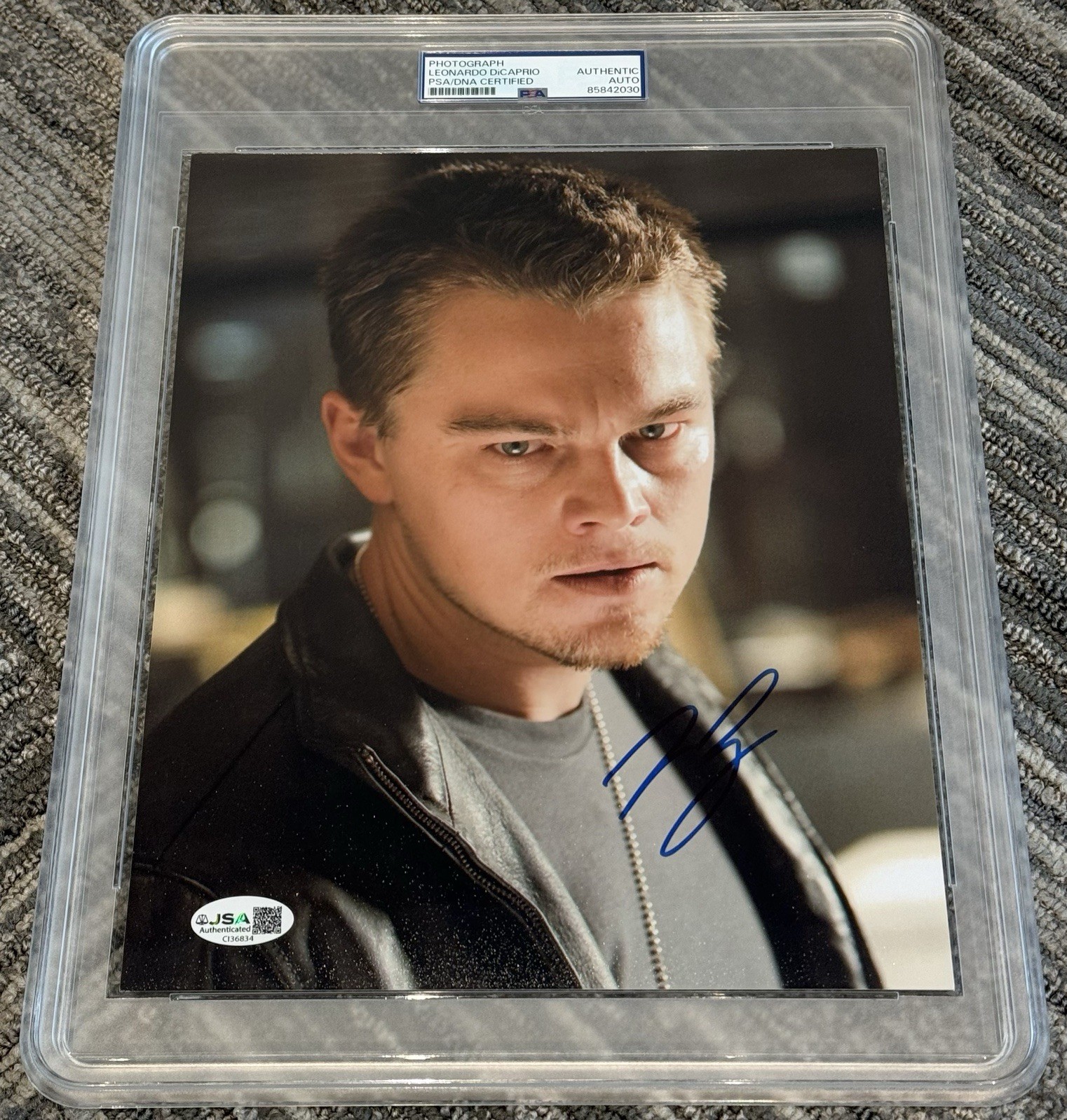 Leonardo DiCaprio Signed Autograph 2006 The Departed 8×10 Photo PSA/DNA Encased