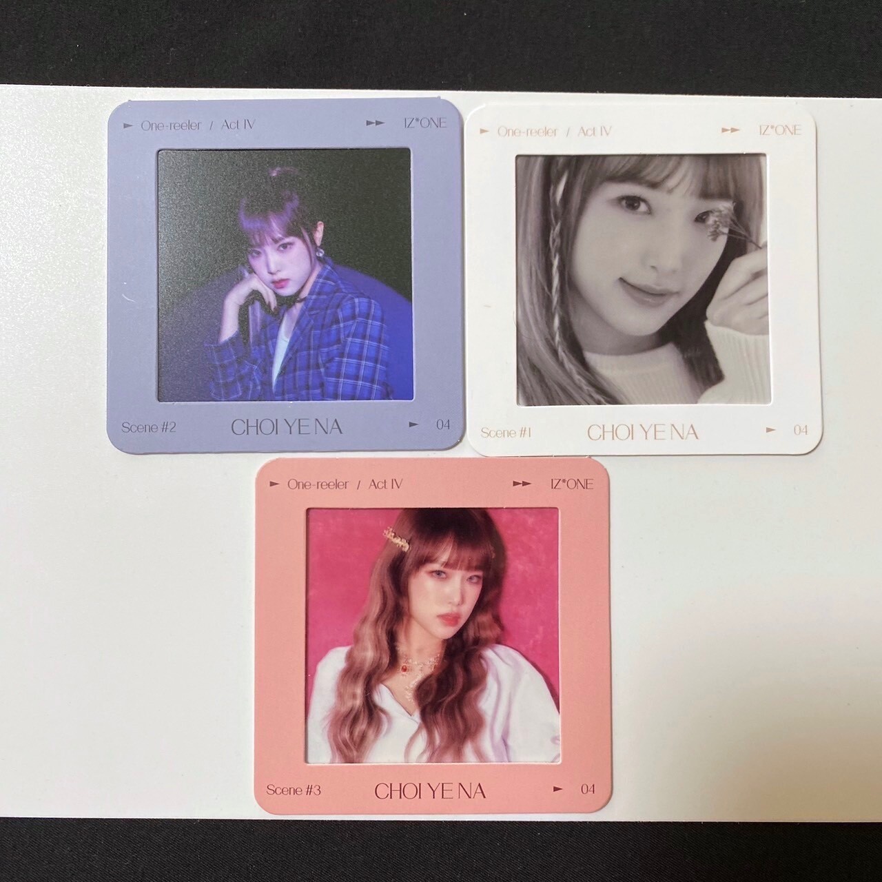 iz*one 4th mini album One-reeler Act IV 3ver. set + yena Photo card + Post card