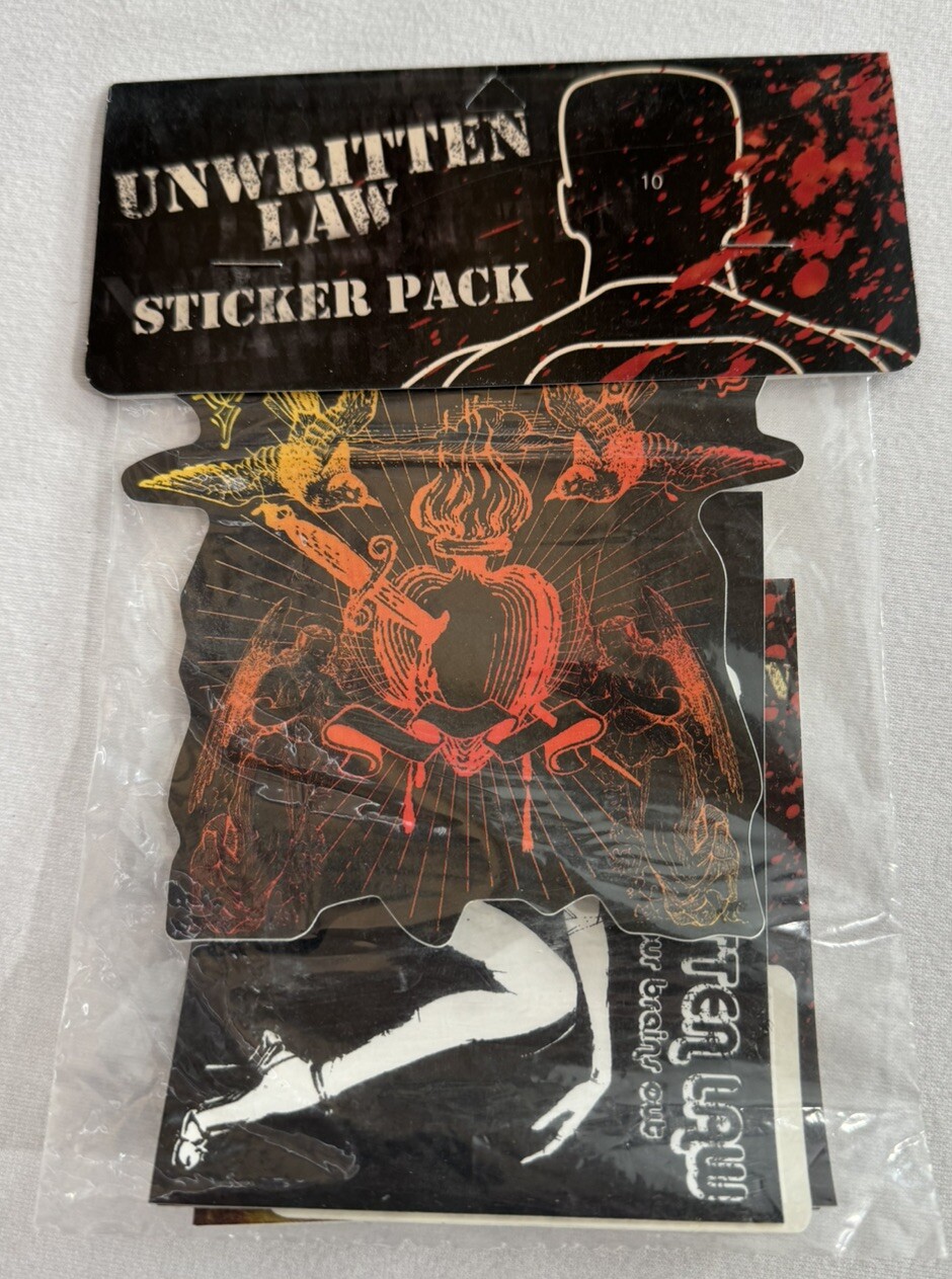 UNWRITTEN LAW Sticker Pack collectible punk rock music lot Bundle .