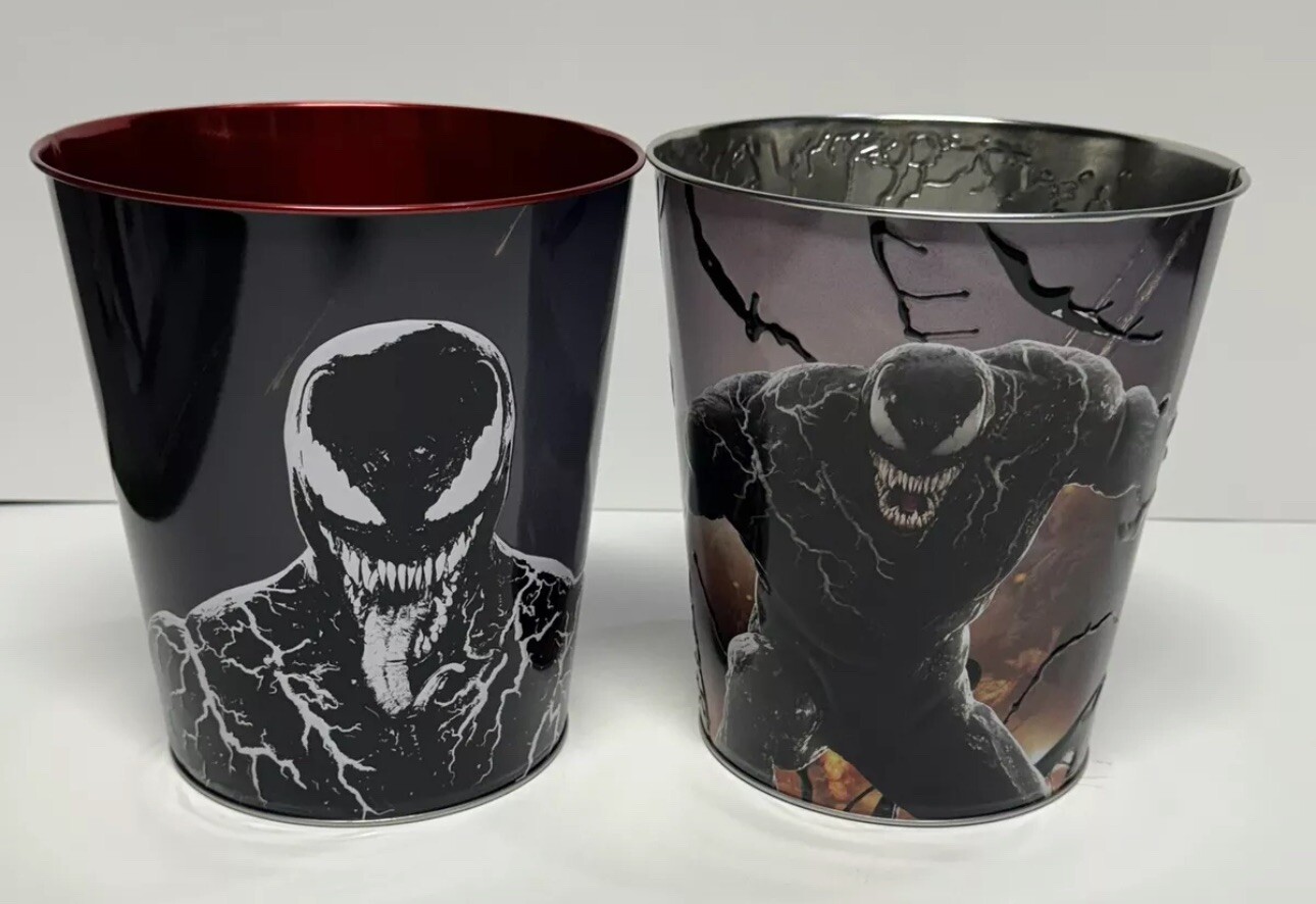 Venom The Last Dance Movie Tin Metal Popcorn Bucket 130oz Bundle Brand New