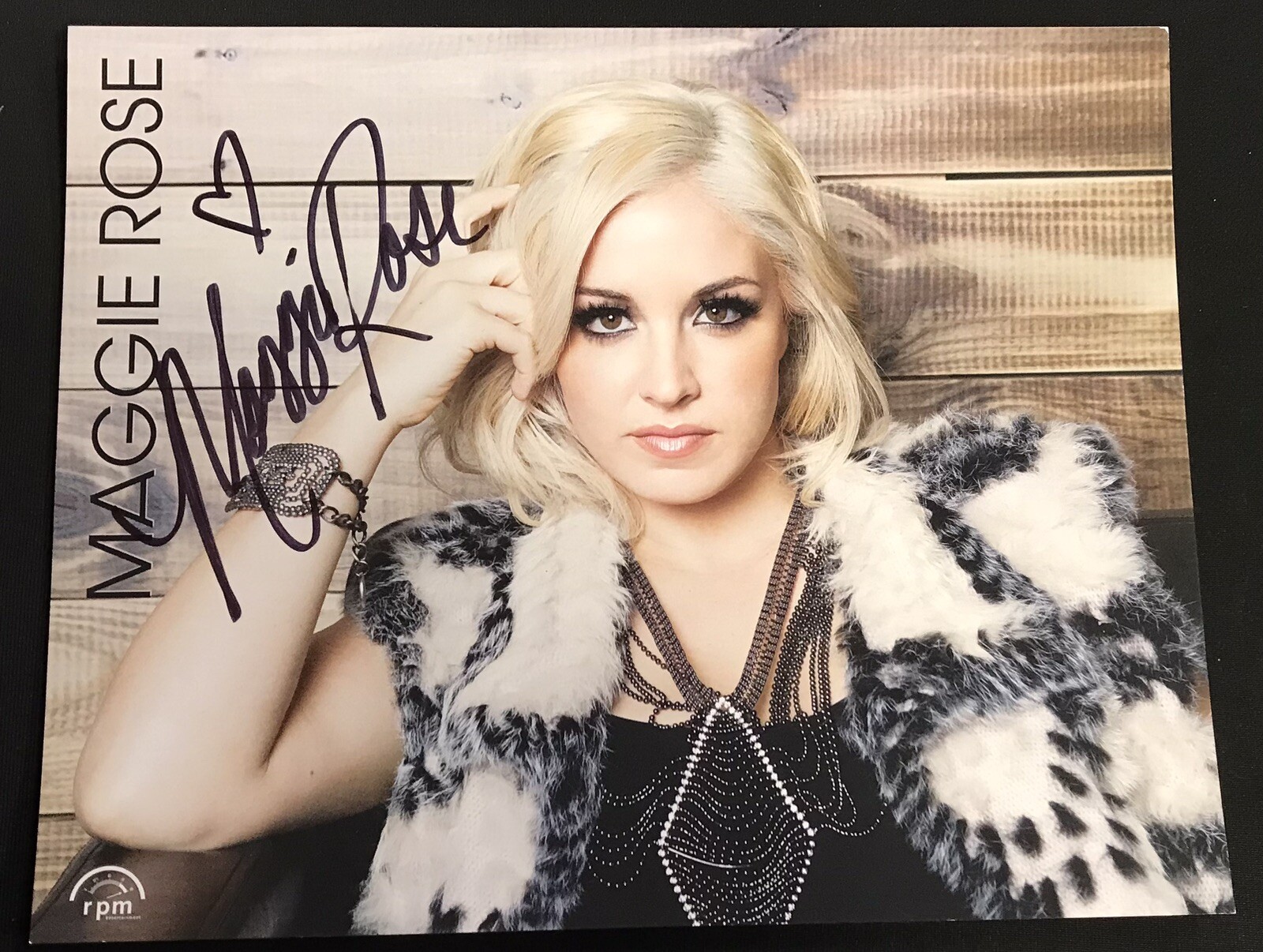 Maggie Rose Signed Auto Singer No One Gets Out Alive 8×10 Color Photo