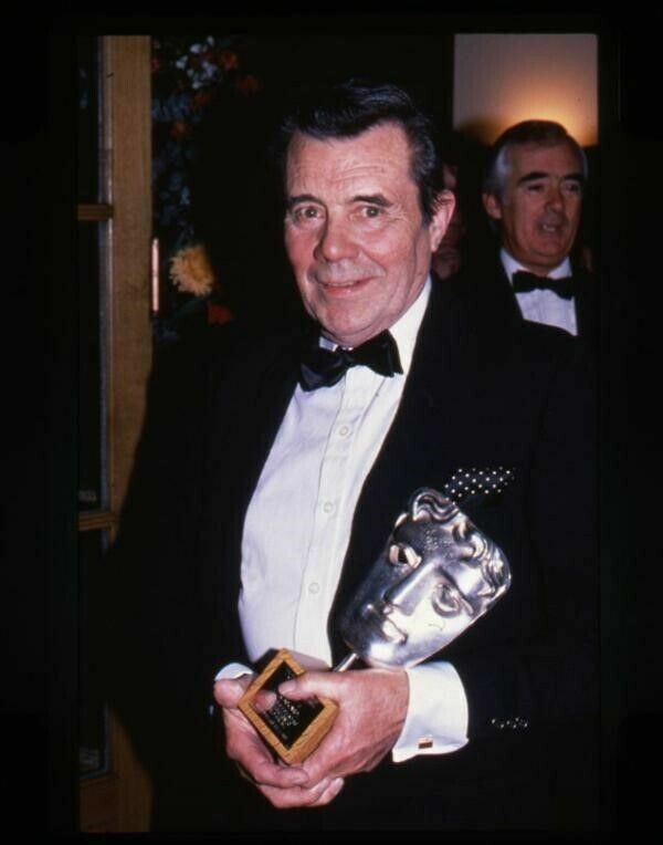 Dirk Bogarde Close Up Candid Vintage 35mm Transparency holding BAFTA award