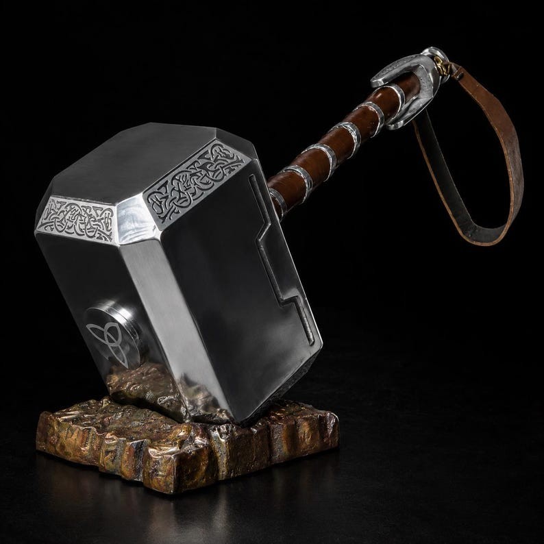 Engraved Aluminium Thor Hammer Avengers Cosplay Replica Mjolnir Prop New