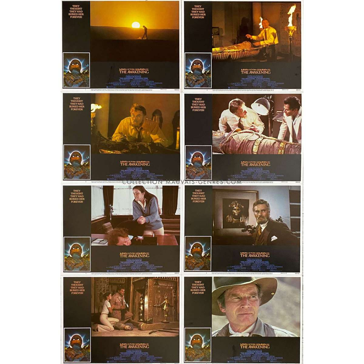 THE AWAKENING Lobby Cards x8 – 11×14 in. – 1980 – Mike Newell, Charlton Heston