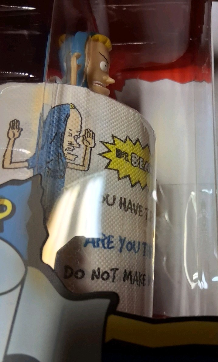 BEAVIS AND BUTT-HEAD/ FIGURINE, MAGNET , VINTAGE STICKERS