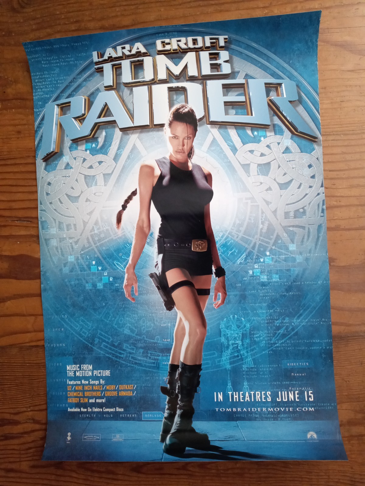 TOMB RAIDER LARA CROFT MOVIE POSTER 1 Sided ORIGINAL ADV 13×20 ANGELINA JOLIE