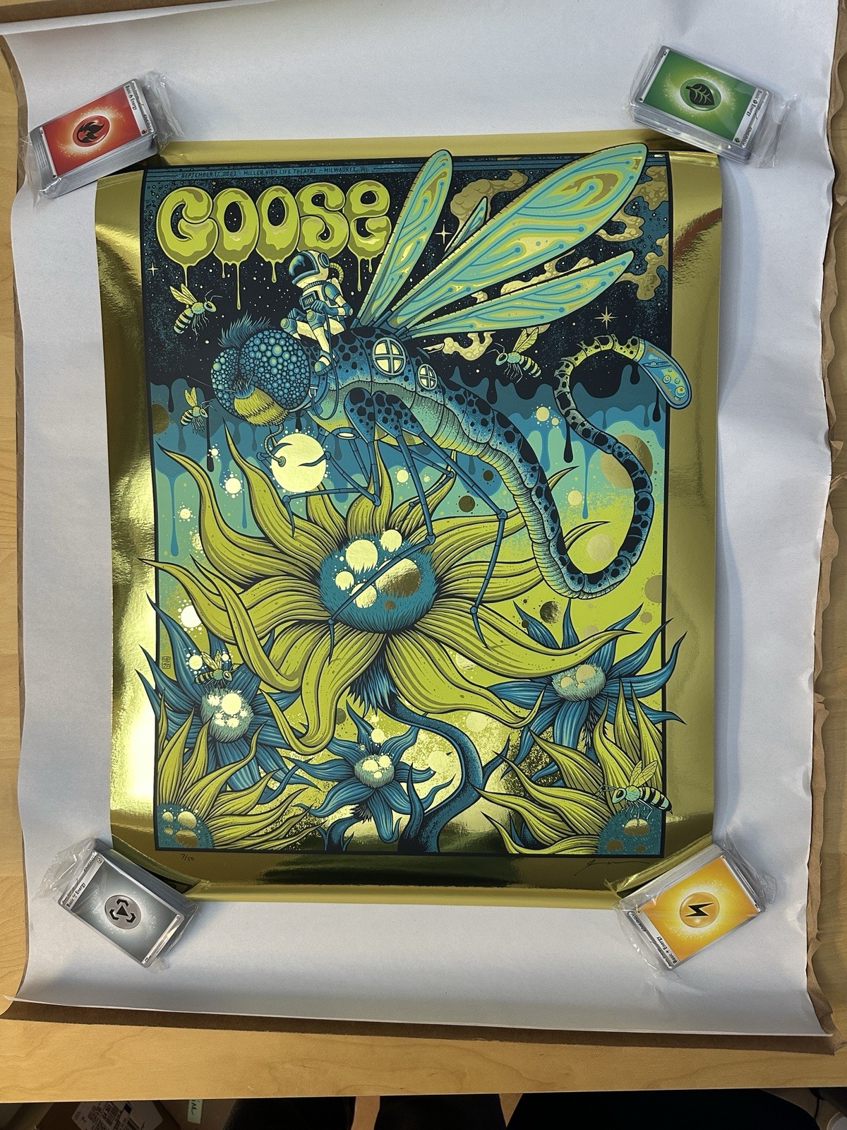 Goose Gold Foil Poster 9/17/2023 Milwaukee WI Signed & Numbered #7/50 A/E
