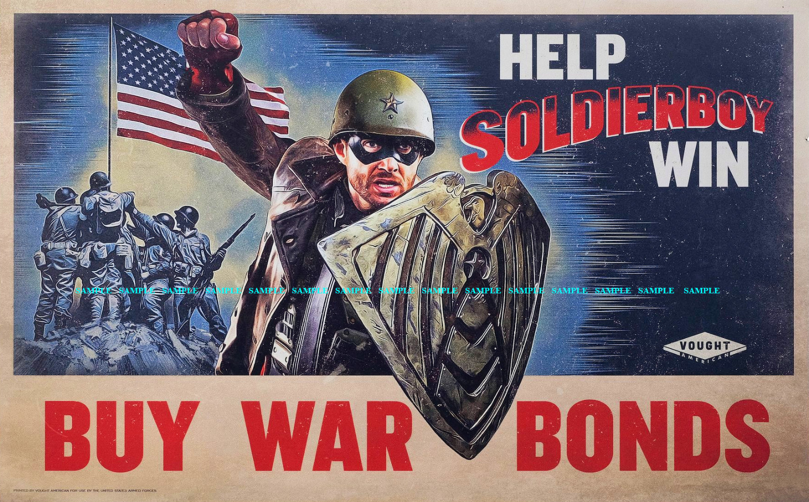 The Boys WWII Prop Soldier Boy Buy War Bonds Poster 11 x 17 Vought 2022