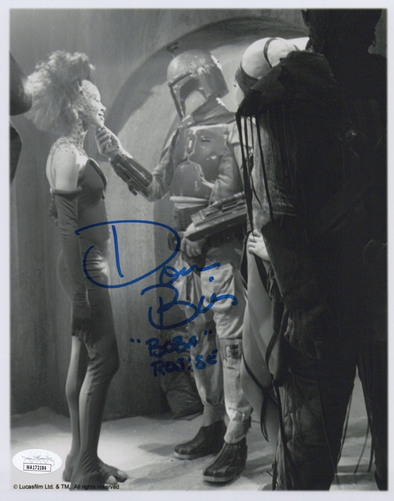 Star Wars- Don Bies signed Boba Fett 8×10 photo JSA COA