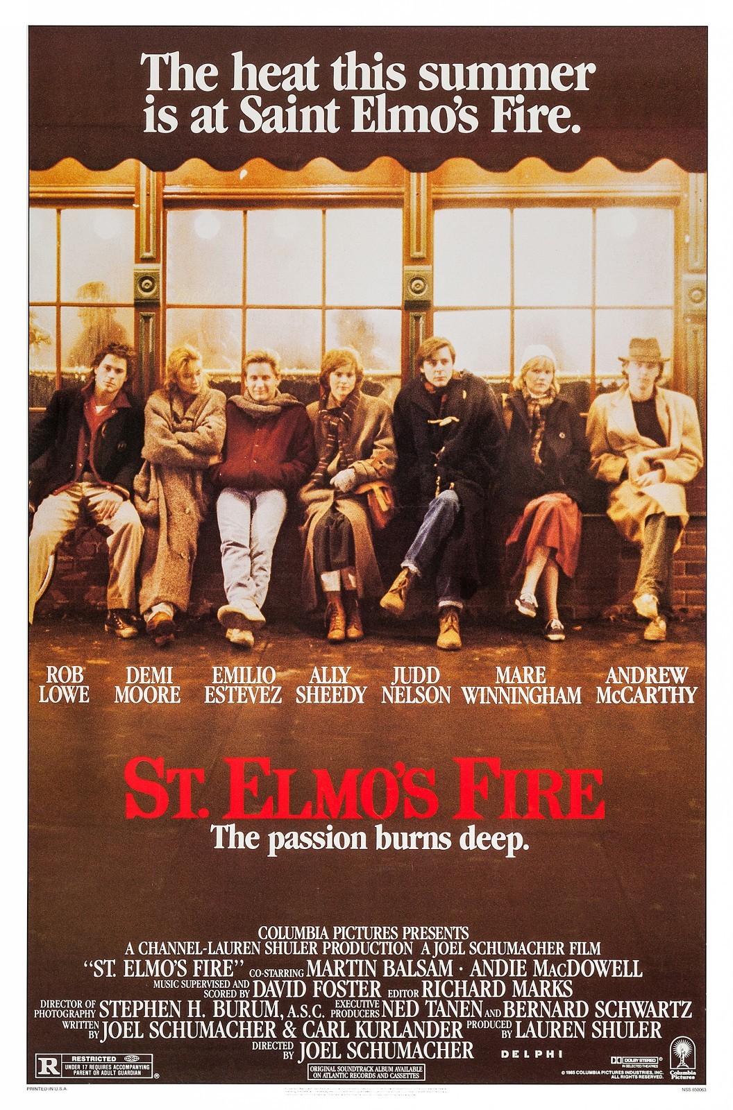 ST. ELMO’S FIRE (1987) ORIGINAL MOVIE POSTER – ROLLED