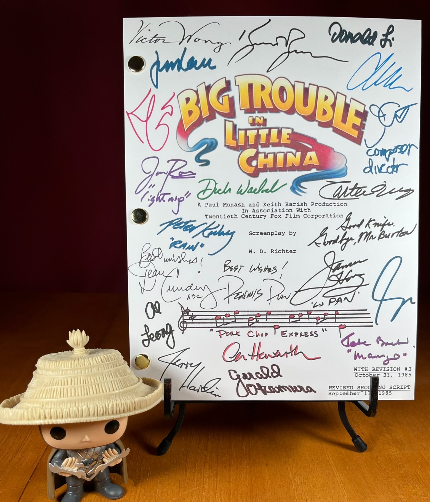 Big Trouble in Little China Script Signed – Autograph Reprints – Jack Burton