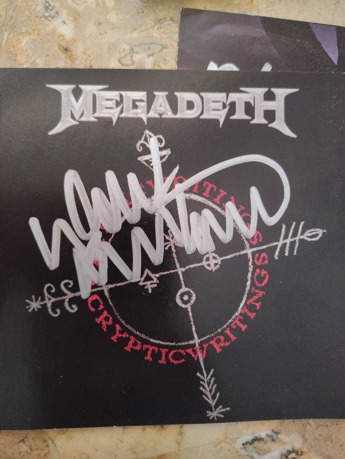 Dave Mustaine Megadeth Signed CD Booklet Cryptic Writings Near Mint