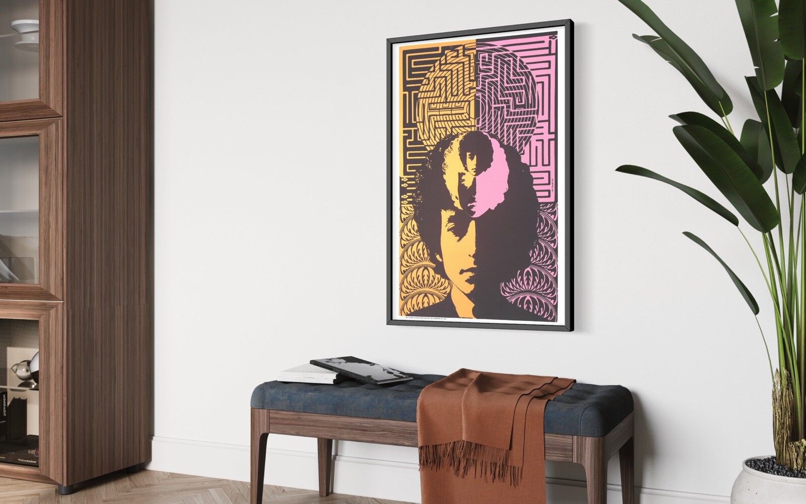 BOB DYLAN ‘Pandora Productions’ 1968 ‘John Sposato’ Art Poster, 22½”x35″