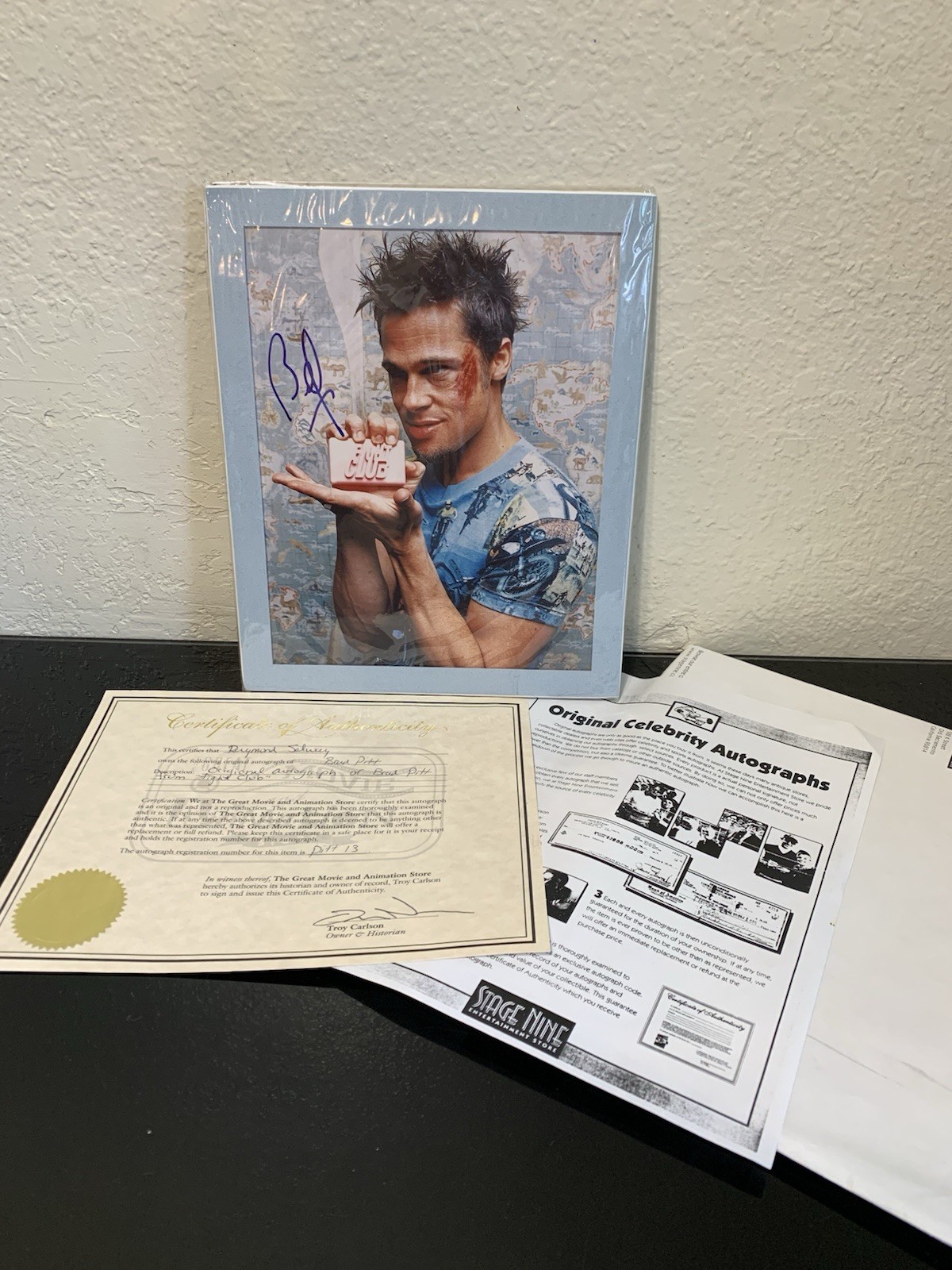 Brad Pitt Fight Club Autographed Signed 8×10 Photo w/ COA