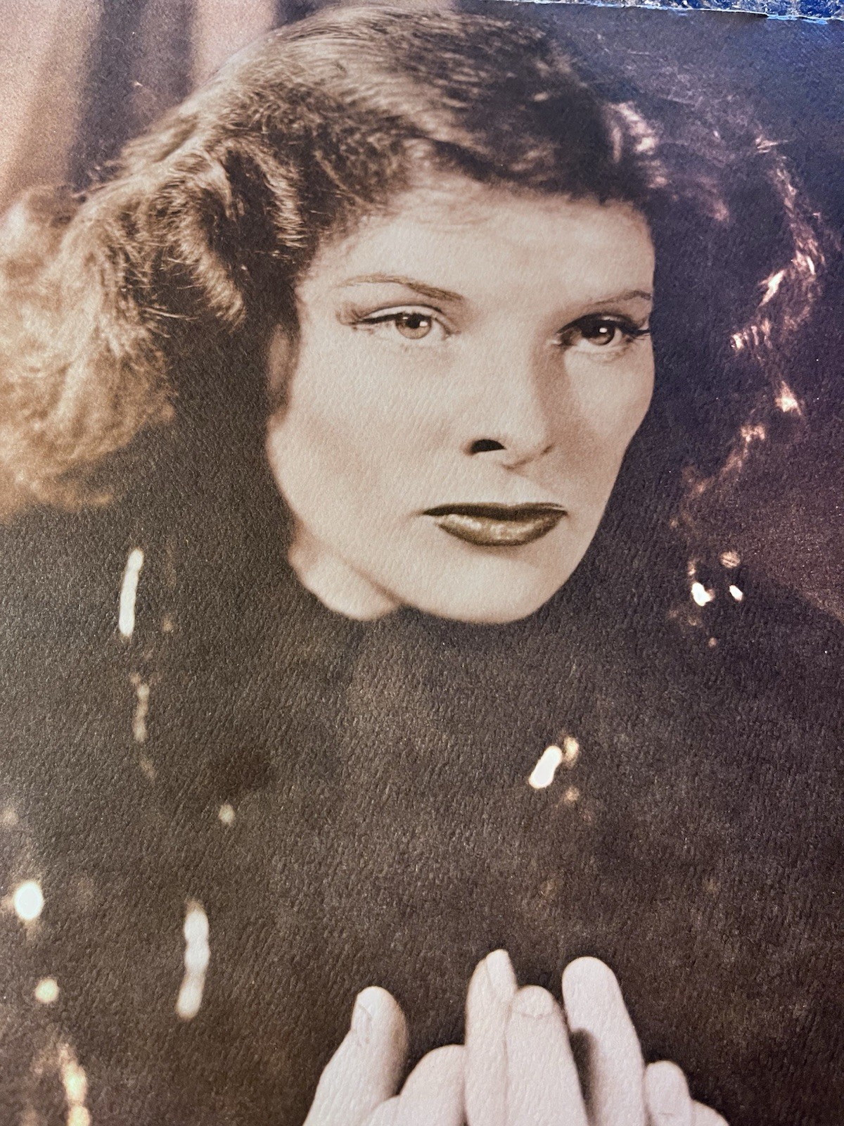 11 x 14 Poster Print Katharine Hepburn Sepia Classic Hollywood Portrait Repop