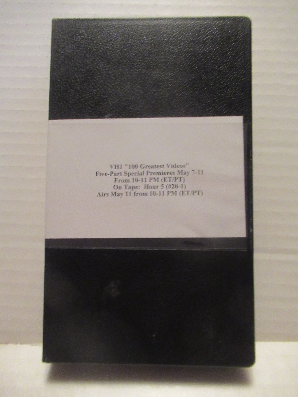Promo VHS Tape – VH1’s 100 Greatest Videos, Hour 5 (From #20 to #1).