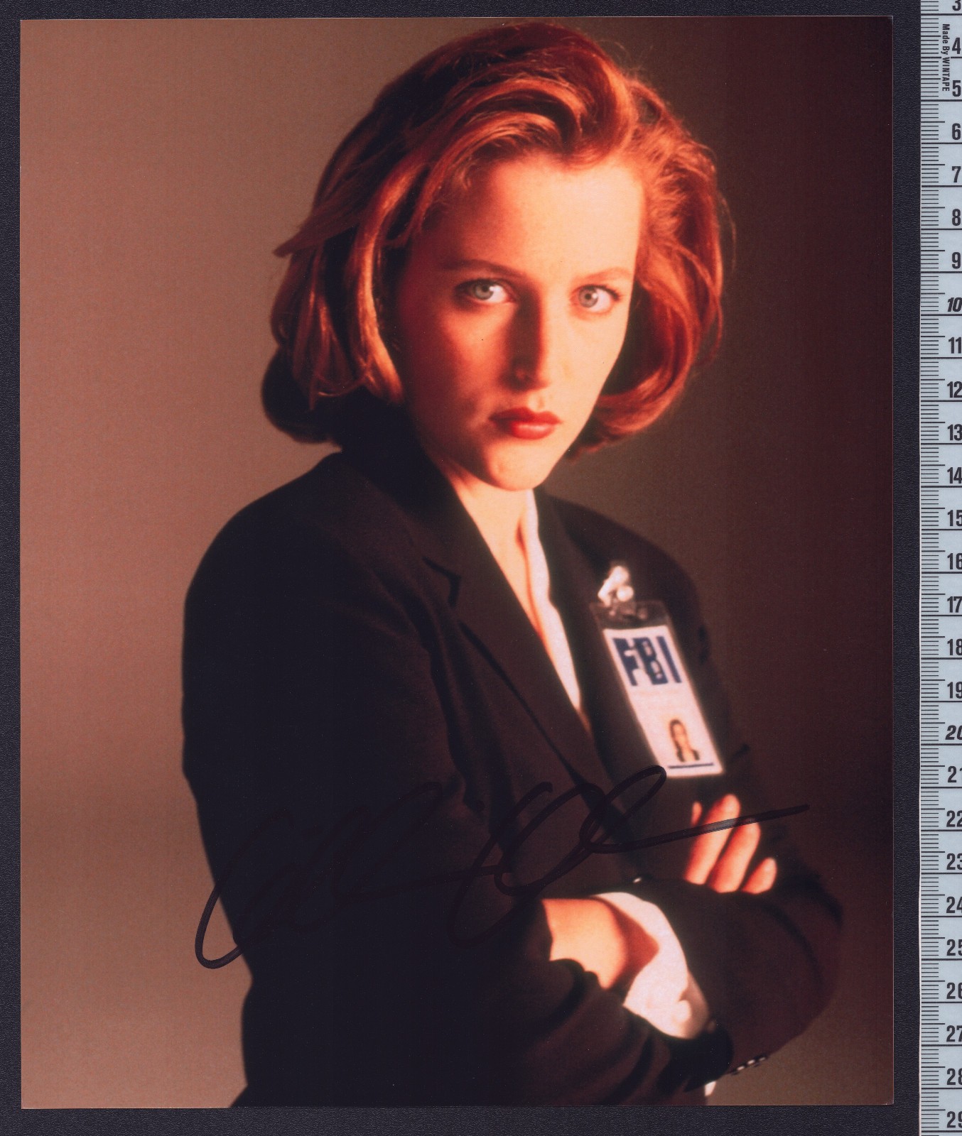 Gillian Anderson 8×10 Signed Autograph Photo The X-Files Scully Actress Auto ACC