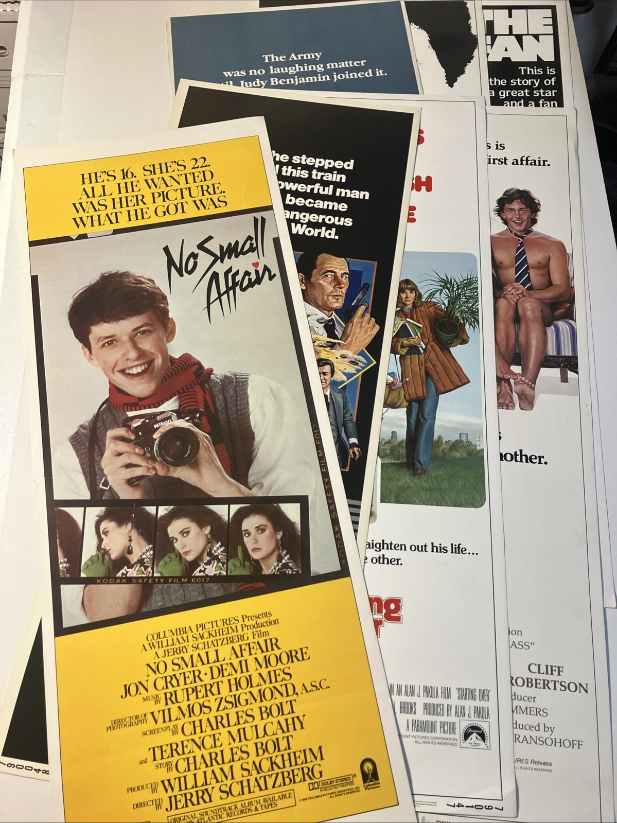 Assorted Original Movie Insert Poster Lot Of 7 Class The Fan Starting Over 36×14