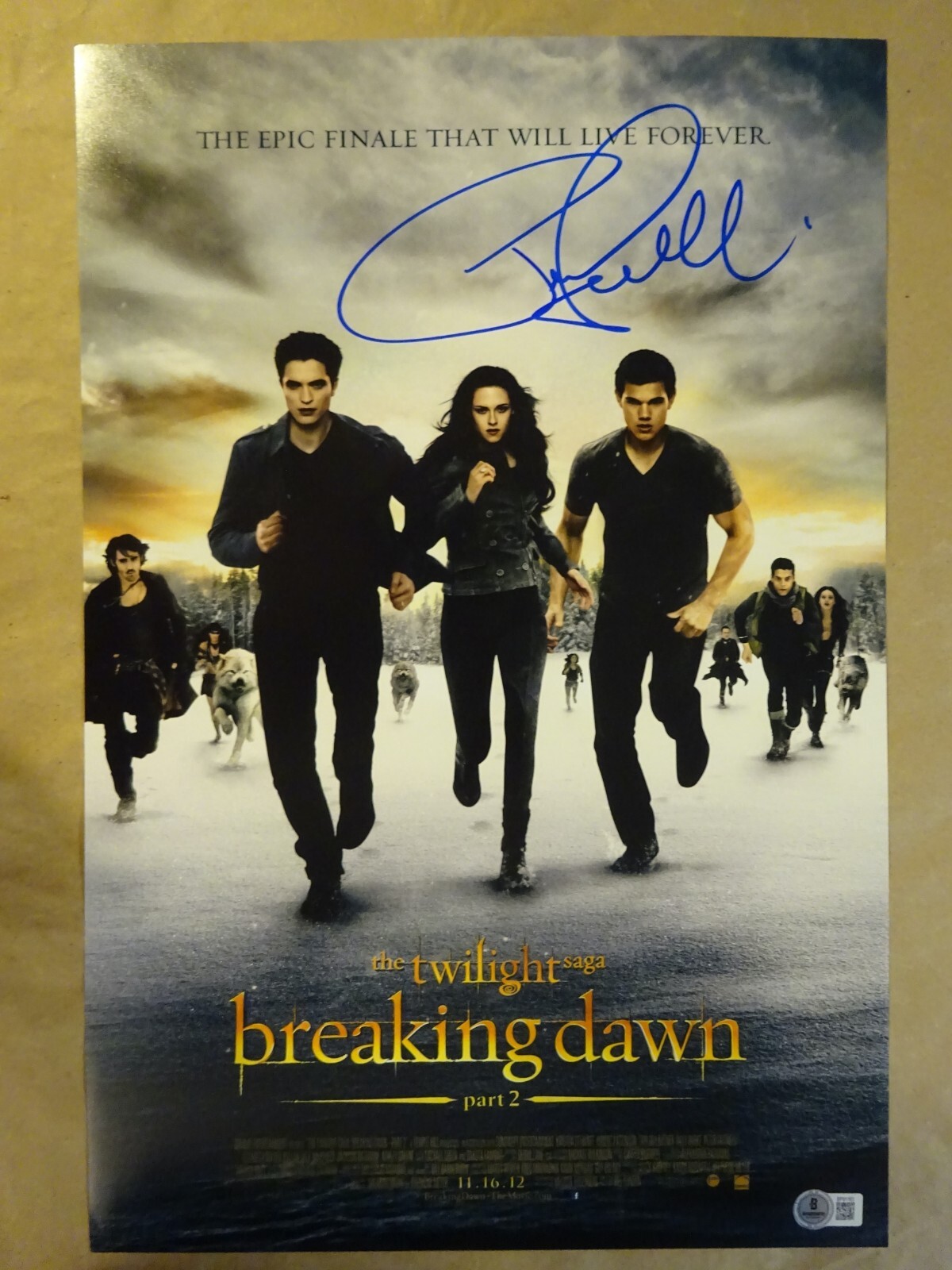 Signed Peter Facinelli Autographed Twilight Breaking Dawn 12″x18″ Photo BAS COA