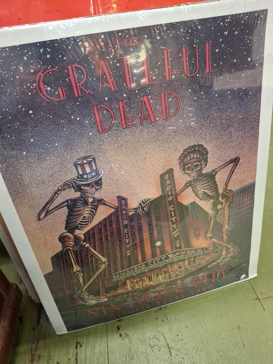 ORIGINAL 1st Printing Grateful Dead Poster Radio City Music Hall Oct,22-31 1980