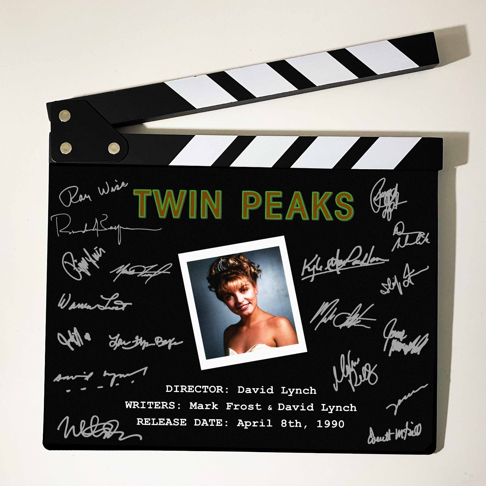 Twin Peaks Signed Facsimile Clapboard Prop – Mystery TV Series Memorabilia Decor