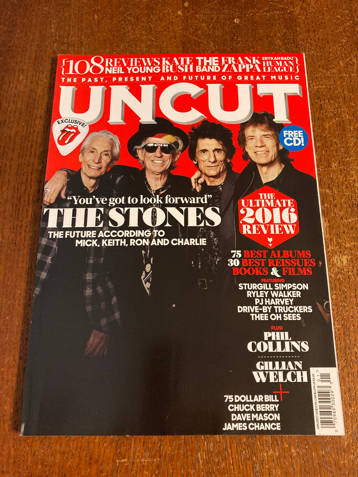 UNCUT Magazine UK January 2017 -Rolling Stones, 2016 Review, Phil Collins -NO CD