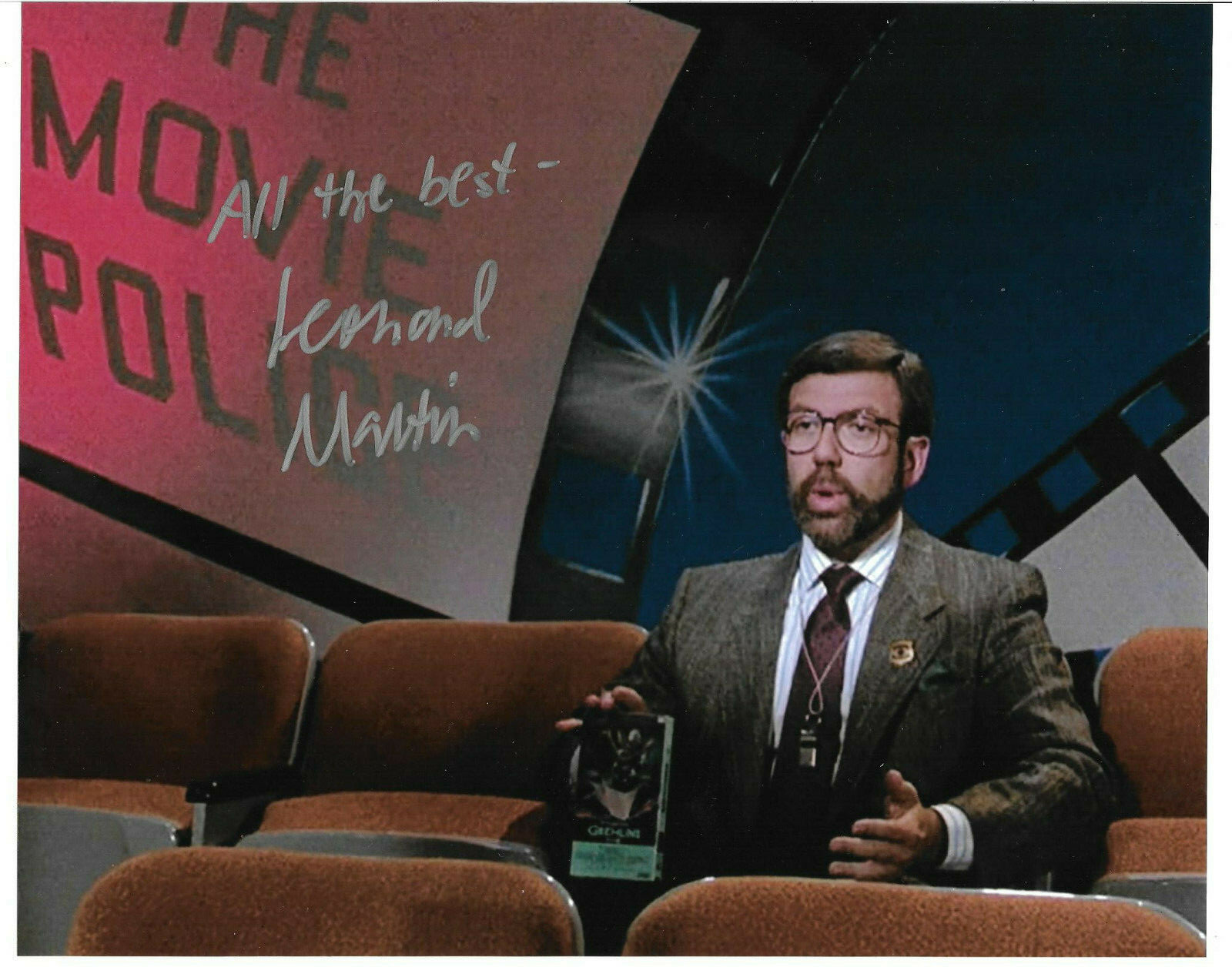 Leonard Maltin Authentic Signed 8×10 Photo Autographed, Gremlins 2, Film Critic