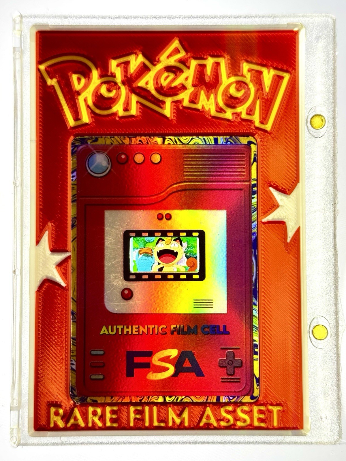 Pokemon MEOWTH 35mm Authentic Film Cell FSA Holder Theatre Used Reel RARE